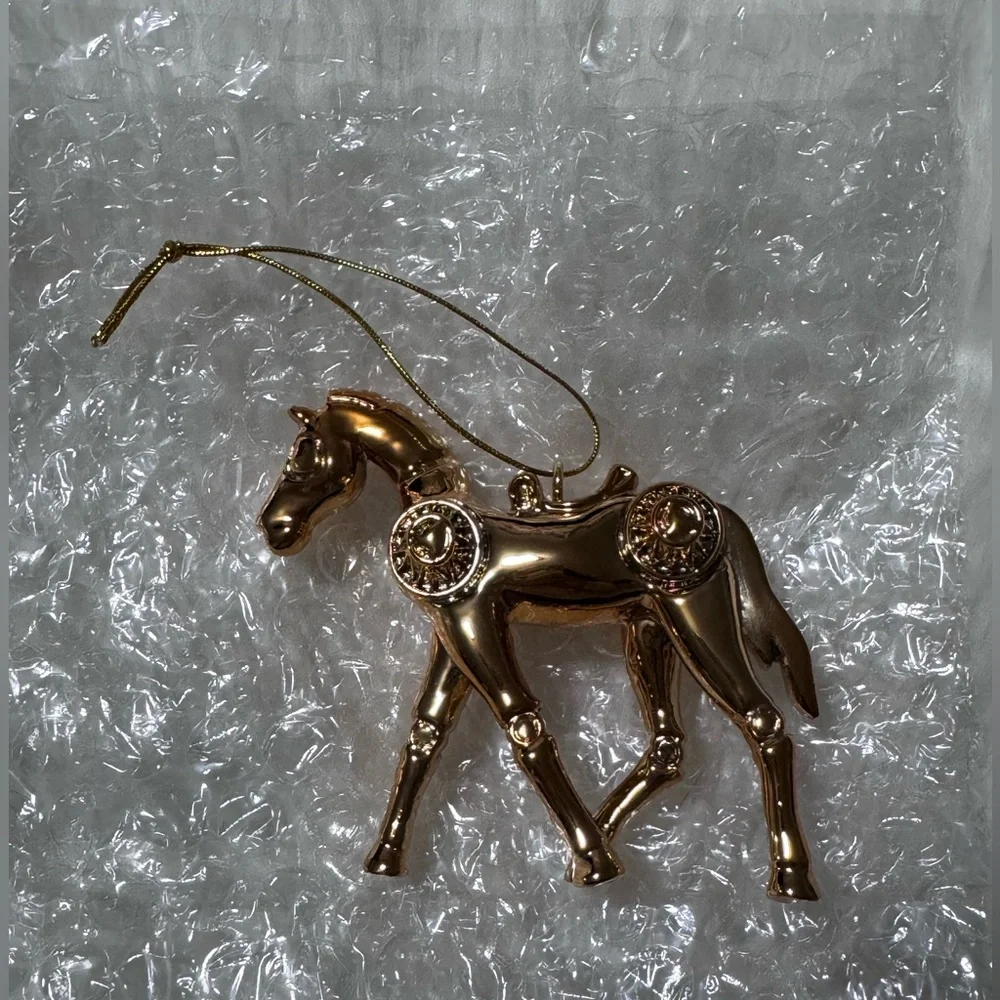 Beyonce Cowboy Carter Charddoneigh Gold Horse Christmas Ornament PRESALE - Picture 4 of 9